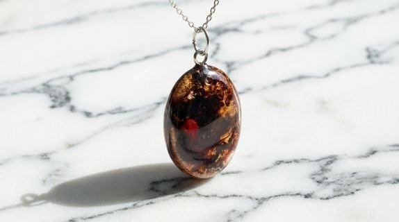 Ámbar Fuego — joya artesanal Fustchic