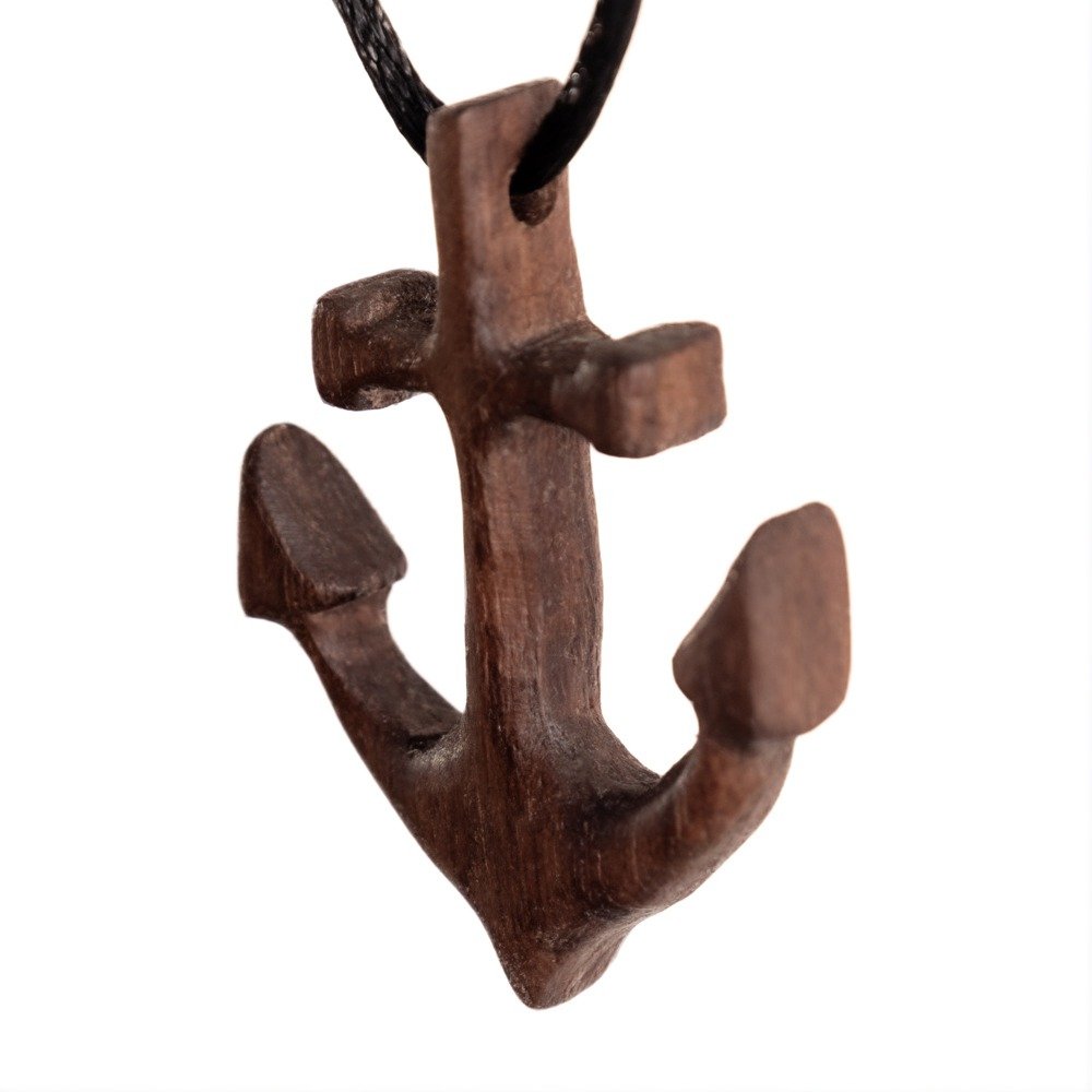 Ancla de Madera — joya artesanal Fustchic