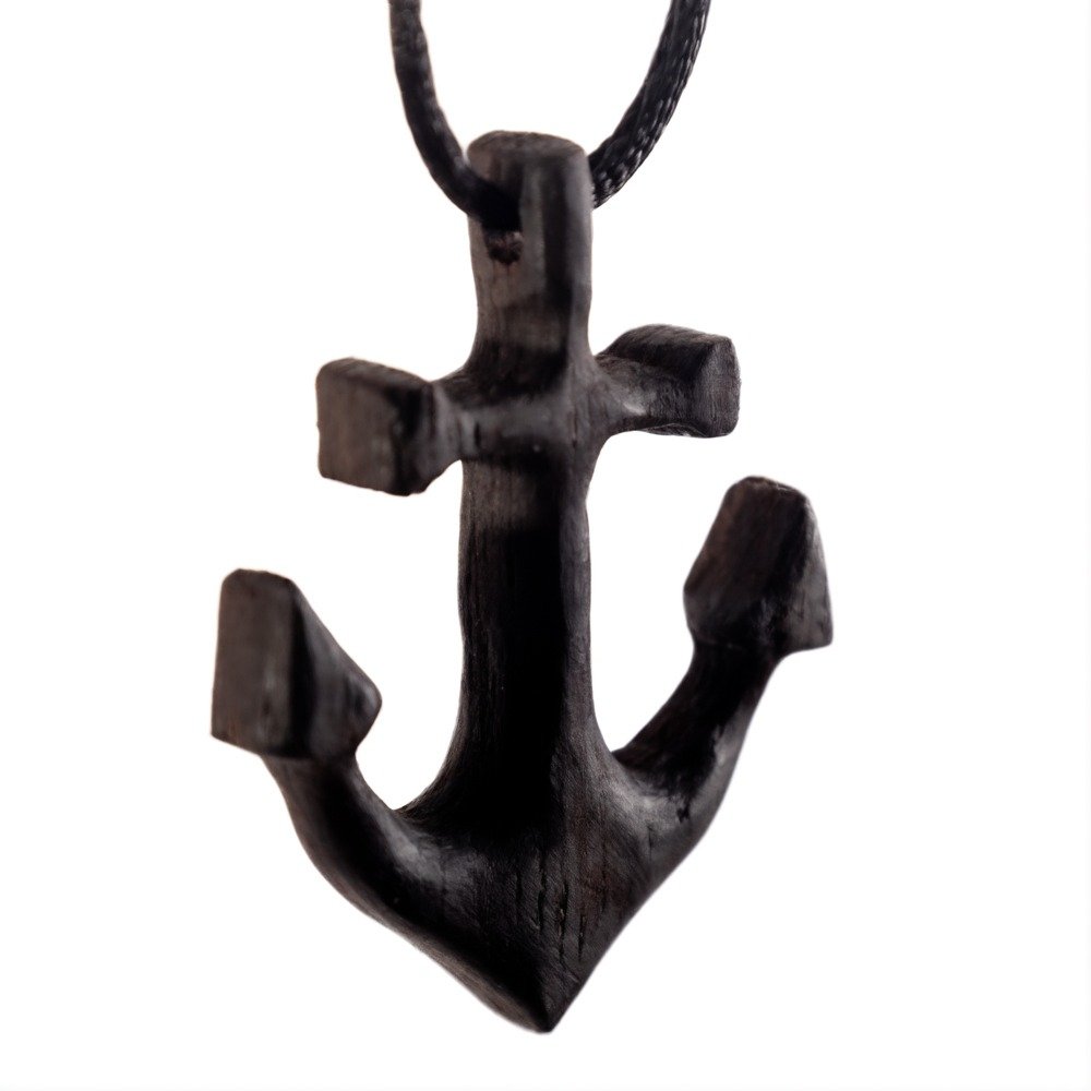 Ancla de Madera — joya artesanal Fustchic