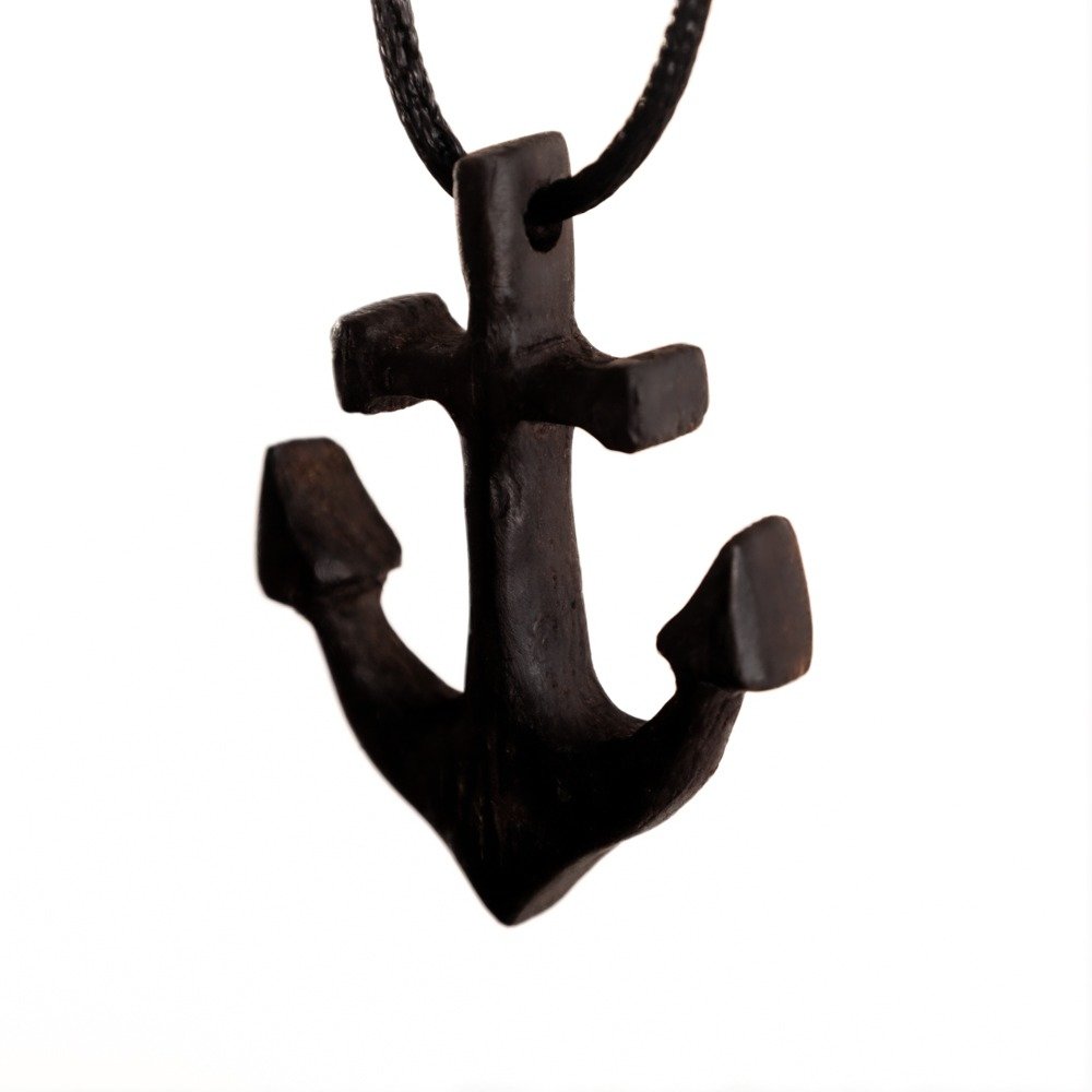 Ancla de Madera — joya artesanal Fustchic