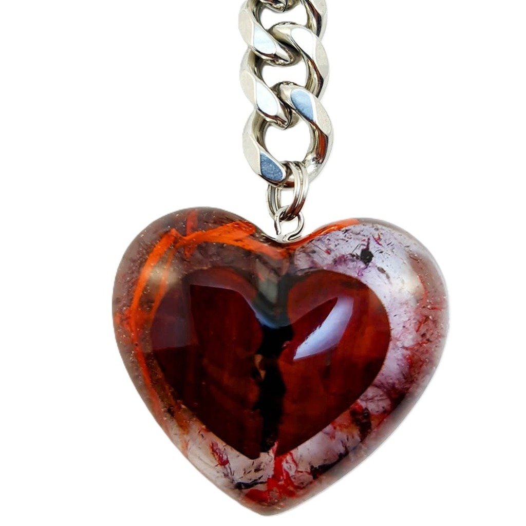 Corazón Palo Rojo — joya artesanal Fustchic