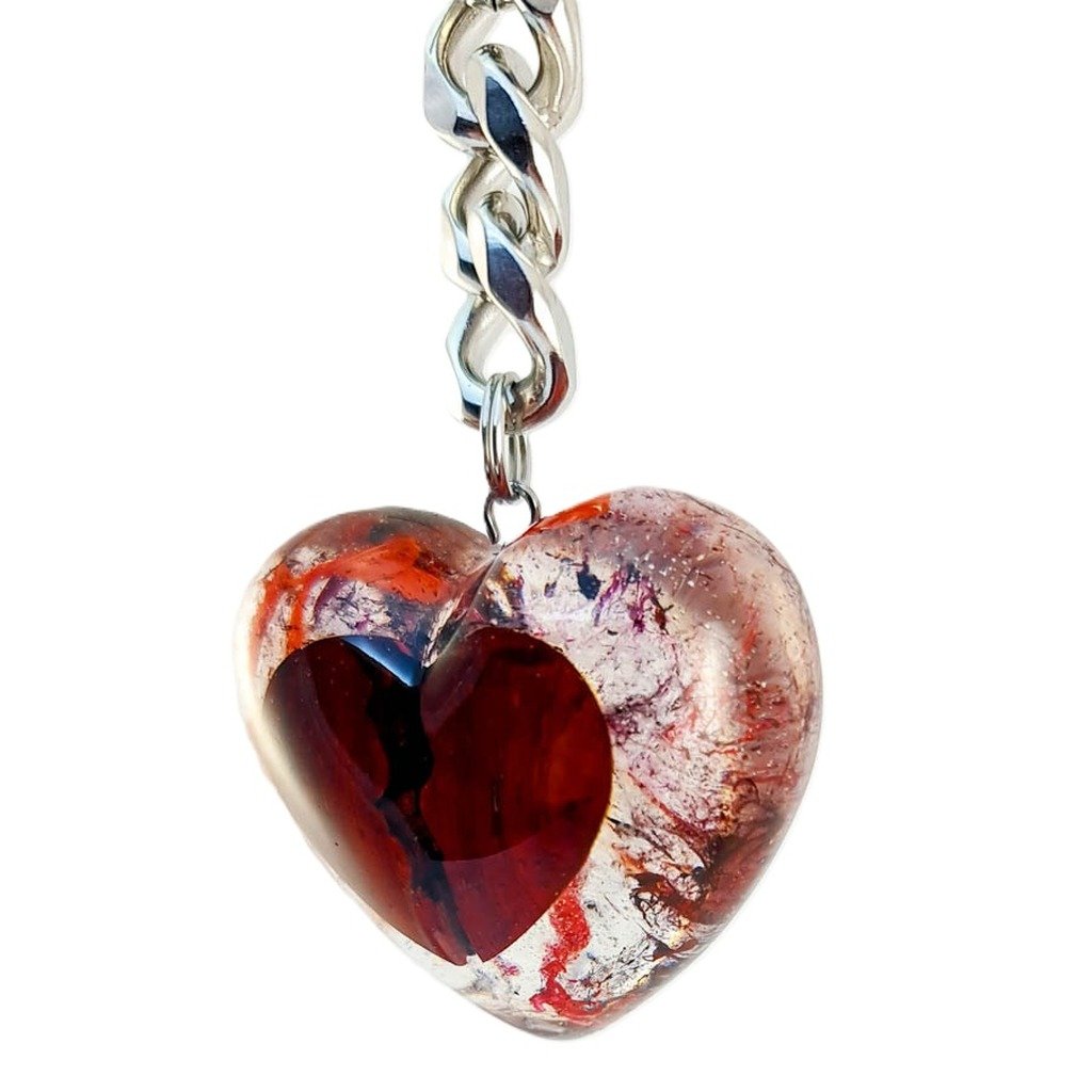 Corazón Palo Rojo — joya artesanal Fustchic