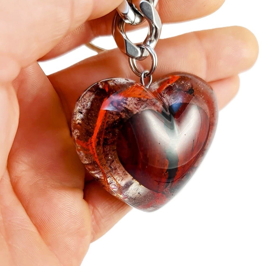 Corazón Palo Rojo — joya artesanal Fustchic